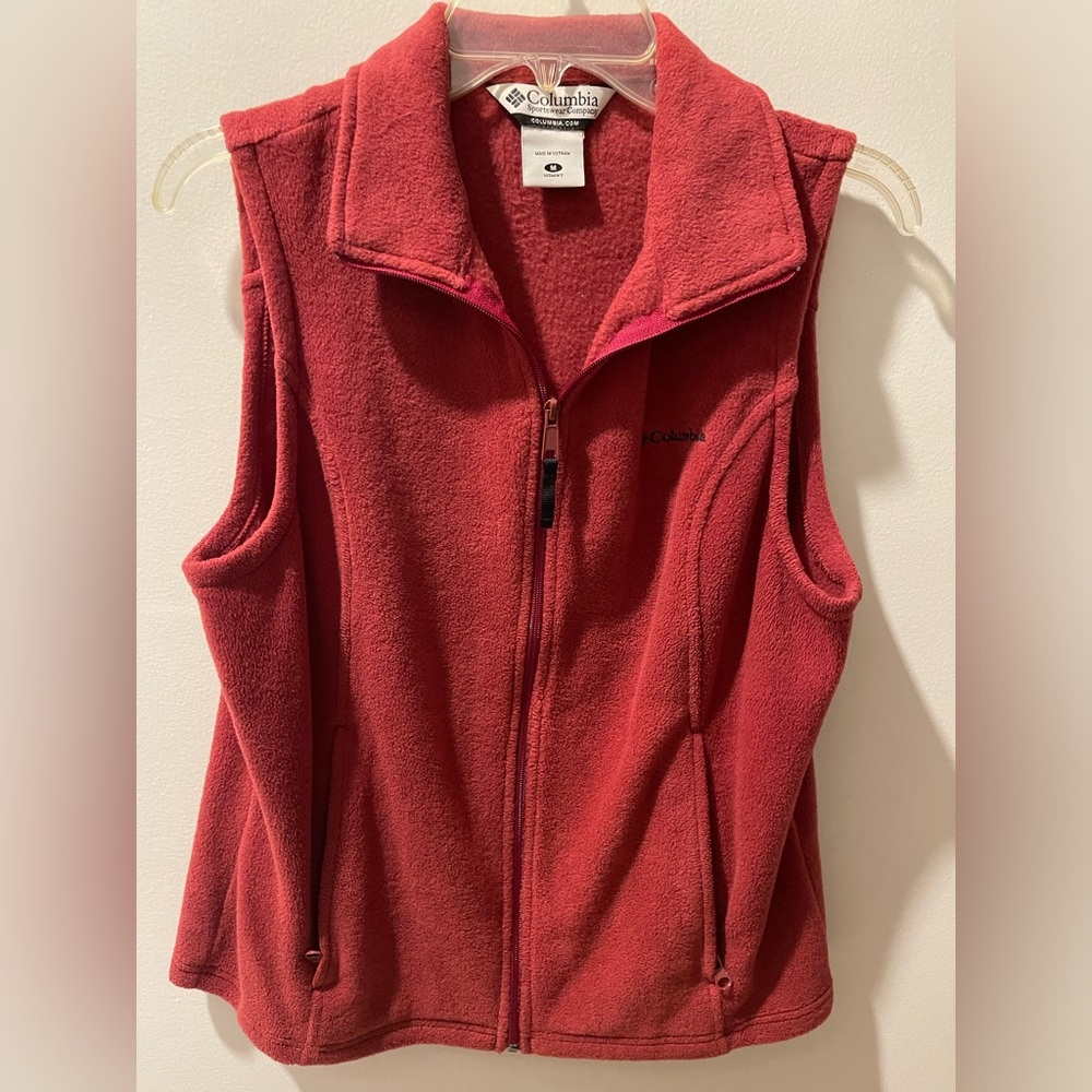 Columbia Red Fleece Vest